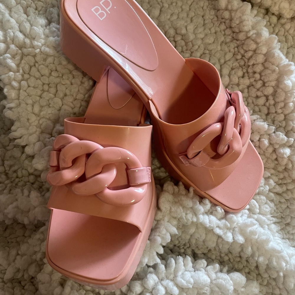BP Women's Blush Pink Chain Mules